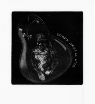 Afb. 1 voor Veerle (De Strooper), Veerle’s dog, 2023,  opus 117, 12 x 12 cm.